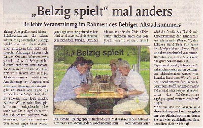 aus: BRAndenburger WOchenblatt 19.08.2007