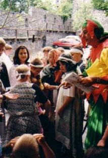 René Zind als "Till Eulenspiegel" (Ferienspiele "Mittelalter" auf Burg Altena)