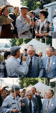 René Zind als "OPEL-Mechaniker" / hier: mit Bernhard Vogel /Fotos: OPEL